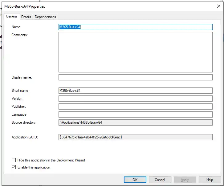 MDT Application Properties